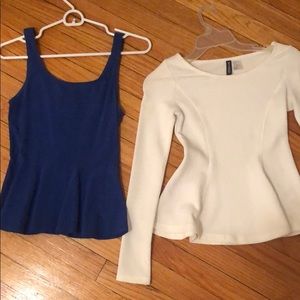 BUNDLE 2 peplum blouses